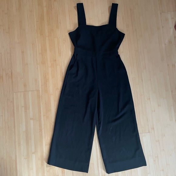 Madewell Apron Bow-Back Jumpsuit, Size 0, in Black - Picture 6 of 8